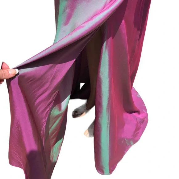 Elie Saab NWT with defects pinkish ombré formal gown with sequin top and wrap - Picture 13 of 15